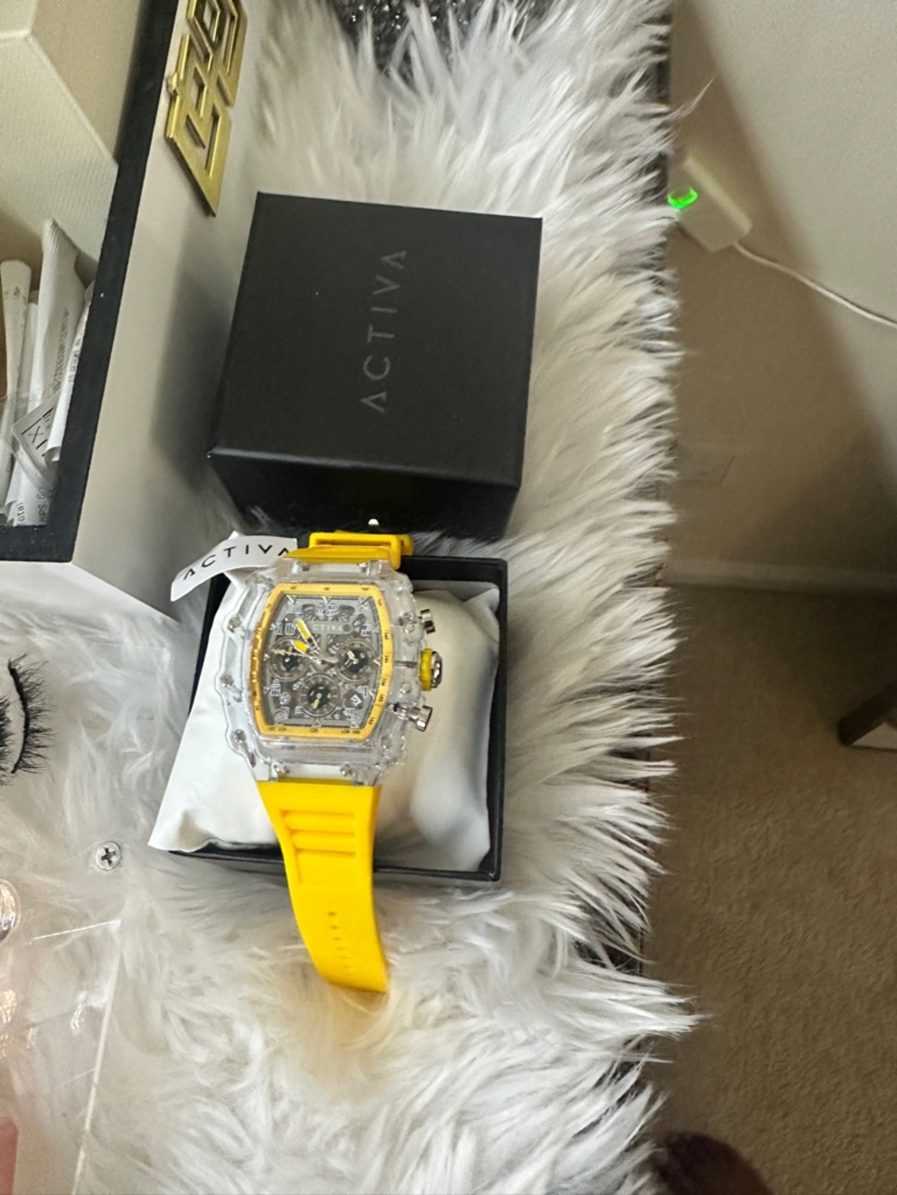 ACTIVA Yellow Sport Chronograph Watch